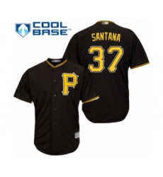 Youth Pittsburgh Pirates #37 Edgar Santana Authentic Black Alternate Cool Base Baseball Player Jersey