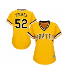 Women's Pittsburgh Pirates #52 Clay Holmes Authentic Gold Alternate Cool Base Baseball Player Jersey