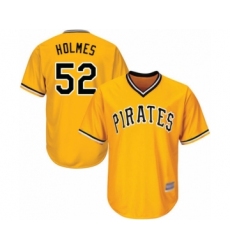 Youth Pittsburgh Pirates #52 Clay Holmes Authentic Gold Alternate Cool Base Baseball Player Jersey