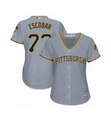 Women's Pittsburgh Pirates #77 Luis Escobar Authentic Grey Road Cool Base Baseball Player Jersey