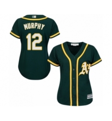 Women's Oakland Athletics #12 Sean Murphy Authentic Green Alternate 1 Cool Base Baseball Player Jersey