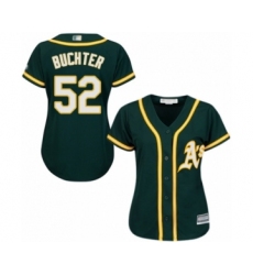 Women's Oakland Athletics #52 Ryan Buchter Authentic Green Alternate 1 Cool Base Baseball Player Jersey