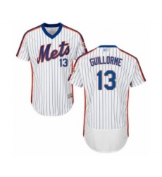 Men's New York Mets #13 Luis Guillorme White Alternate Flex Base Authentic Collection Baseball Player Jersey
