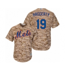 Youth New York Mets #19 Sam Haggerty Authentic Camo Alternate Cool Base Baseball Player Jersey