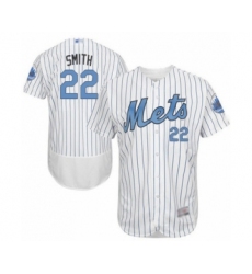 Men's New York Mets #22 Dominic Smith Authentic White 2016 Father's Day Fashion Flex Base Baseball Player Jersey