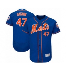Men's New York Mets #47 Drew Gagnon Royal Blue Alternate Flex Base Authentic Collection Baseball Player Jersey