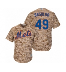 Men's New York Mets #49 Tyler Bashlor Authentic Camo Alternate Cool Base Baseball Player Jersey