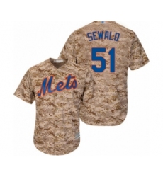 Men's New York Mets #51 Paul Sewald Authentic Camo Alternate Cool Base Baseball Player Jersey