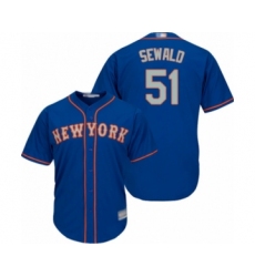 Youth New York Mets #51 Paul Sewald Authentic Royal Blue Alternate Road Cool Base Baseball Player Jersey