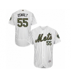 Men's New York Mets #55 Corey Oswalt Authentic White 2016 Memorial Day Fashion Flex Base Baseball Player Jersey