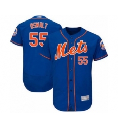 Men's New York Mets #55 Corey Oswalt Royal Blue Alternate Flex Base Authentic Collection Baseball Player Jersey