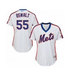 Women's New York Mets #55 Corey Oswalt Authentic White Alternate Cool Base Baseball Player Jersey
