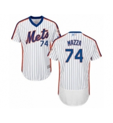 Men's New York Mets #74 Chris Mazza White Alternate Flex Base Authentic Collection Baseball Player Jersey