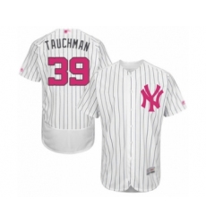 Men's New York Yankees #39 Mike Tauchman Authentic White 2016 Mother's Day Fashion Flex Base Baseball Player Jersey