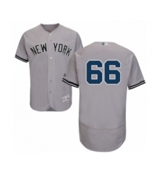 Men's New York Yankees #66 Kyle Higashioka Grey Road Flex Base Authentic Collection Baseball Player Jersey