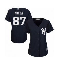 Women's New York Yankees #87 Albert Abreu Authentic Navy Blue Alternate Baseball Player Jersey