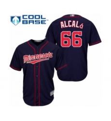 Youth Minnesota Twins #66 Jorge Alcala Authentic Navy Blue Alternate Road Cool Base Baseball Player Jersey