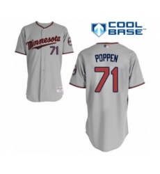 Youth Minnesota Twins #71 Sean Poppen Authentic Grey Road Cool Base Baseball Player Jersey