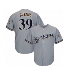 Youth Milwaukee Brewers #39 Corbin Burnes Authentic Grey Road Cool Base Baseball Player Jersey