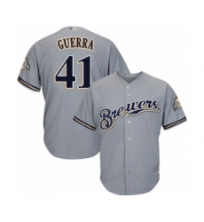 Youth Milwaukee Brewers #41 Junior Guerra Authentic Grey Road Cool Base Baseball Player Jersey