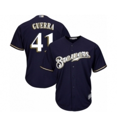 Youth Milwaukee Brewers #41 Junior Guerra Authentic Navy Blue Alternate Cool Base Baseball Player Jersey
