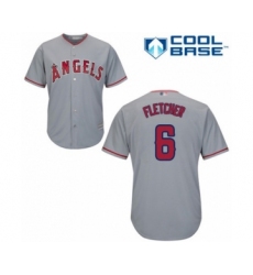 Youth Los Angeles Angels of Anaheim #6 David Fletcher Authentic Grey Road Cool Base Baseball Player Jersey