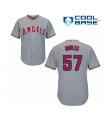 Youth Los Angeles Angels of Anaheim #57 Hansel Robles Authentic Grey Road Cool Base Baseball Player Jersey