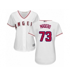 Women's Los Angeles Angels of Anaheim #73 Luis Madero Authentic White Home Cool Base Baseball Player Jersey