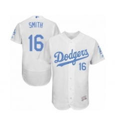Men's Los Angeles Dodgers #16 Will Smith Authentic White 2016 Father's Day Fashion Flex Base Baseball Player Jersey