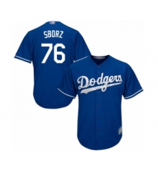 Youth Los Angeles Dodgers #76 Josh Sborz Authentic Royal Blue Alternate Cool Base Baseball Player Jersey