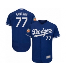 Men's Los Angeles Dodgers #77 Dennis Santana Royal Blue Flexbase Authentic Collection Baseball Player Jersey