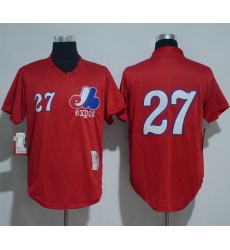 Mitchell And Ness 1989 Montreal Expos #27 Vladimir Guerrero Red Throwback Stitched MLB Jersey