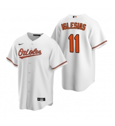 Men's Nike Baltimore Orioles #11 Jose Iglesias White Home Stitched Baseball Jersey