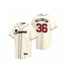 Women Atlanta Braves #36 Mark Melancon Nike Cream 2020 Replica Alternate Jersey