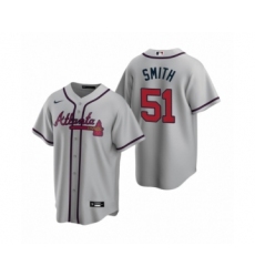 Women Atlanta Braves #51 Will Smith Nike Gray 2020 Replica Road Jersey