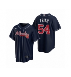 Men's Atlanta Braves #54 Max Fried Nike Navy 2020 Replica Alternate Jersey
