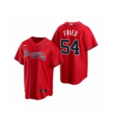 Men's Atlanta Braves Max Fried Nike Red 2020 Replica Alternate Jersey