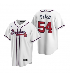 Men's Nike Atlanta Braves #54 Max Fried White Home Stitched Baseball Jersey