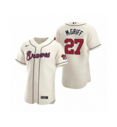 Men's Atlanta Braves #27 Fred McGriff Nike Cream Authentic 2020 Alternate Jersey