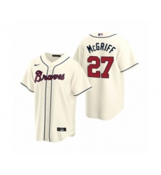Women Atlanta Braves #27 Fred McGriff Nike Cream 2020 Replica Alternate Jersey