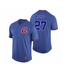 Women Atlanta Braves #27 Fred McGriff Royal Cooperstown Collection Legend Jersey