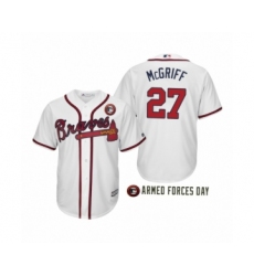Youth 2019 Armed Forces Day Fred McGriff #27 Atlanta Braves White Jersey