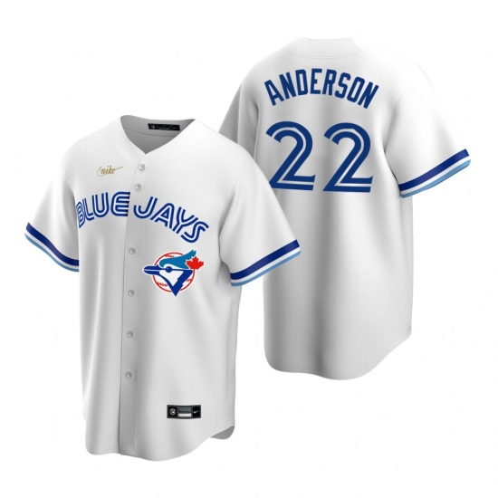Men's Nike Toronto Blue Jays #22 Chase Anderson White Cooperstown ...