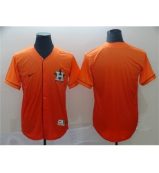 Men's Houston Astros Blank Orange Fade Stitched Baseball Jersey