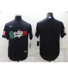 Men's Los Angeles Dodgers Blank Black Cool Base Stitched Baseball Jersey