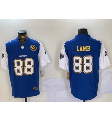 Men's Dallas Cowboys #88 CeeDee Lamb 2024 F.U.S.E. Navy Gold With Texas & John Madden Football Stitched Jersey