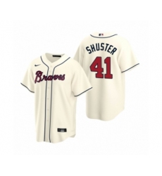 Men's Atlanta Braves #41 Jared Shuster Cream 2020 MLB Draft Replica Alternate Jersey