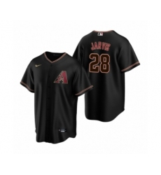 Men's Arizona Diamondbacks #28 Bryce Jarvis Black 2020 MLB Draft Replica Alternate Jersey