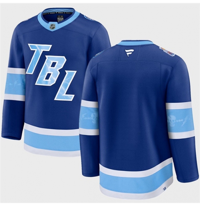 Men's Tampa Bay Lightning Blank Blue 2026 Stadium Series Stitched Jersey