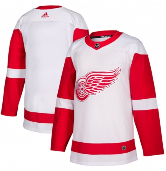 Men's Detroit Red Wings Blank White Stitched Jersey